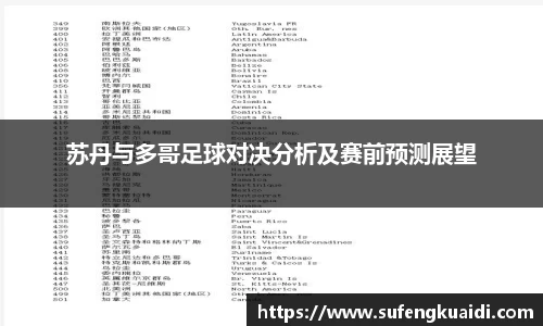 苏丹与多哥足球对决分析及赛前预测展望